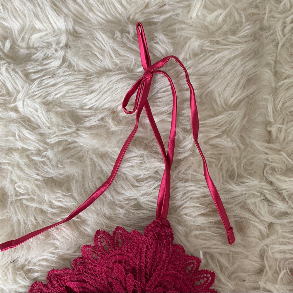 NEW free people mila bralette in berry - Picture 5 of 8